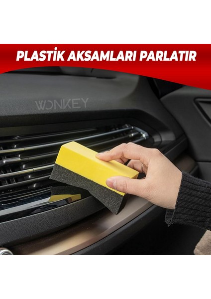 - Oto Lastik Parlatıcı Sünger 2'li Paket, U Şeklinde Eğimli Araba Lastiği Parlatıcı Sünger, Araç Lastik ve Plastik Parlatma Uygulama Süngeri