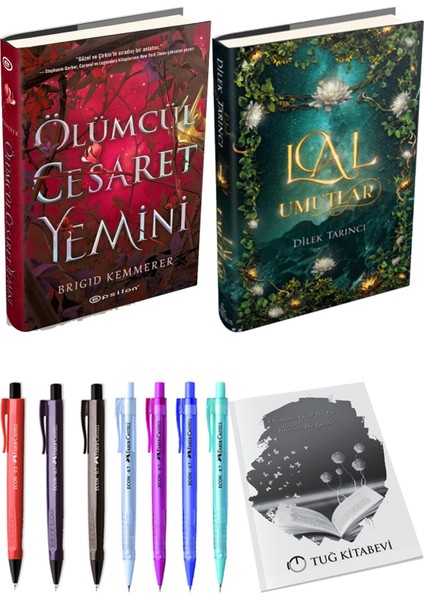 Lal Umutlar 1 Ciltli ve Ölümcül Cesaret Yemini Ciltli Brigid Kemmerer 2li Set + Hediyeli