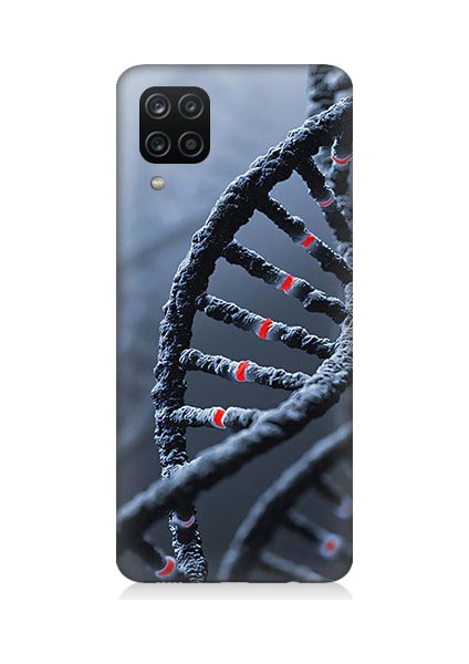 Samsung Galaxy A12 Uyumlu Dna Sarmalı Desenli Silikon Kılıf