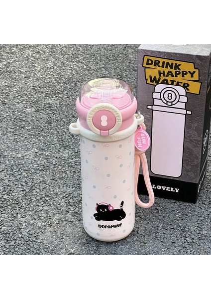 Kedi Taşınabilir Bardak 316 Su Bardağı Sevimli Süper Sevimli Yalıtımlı Bardak Öğrenci Paslanmaz Çelik Basit (Yurt Dışından)