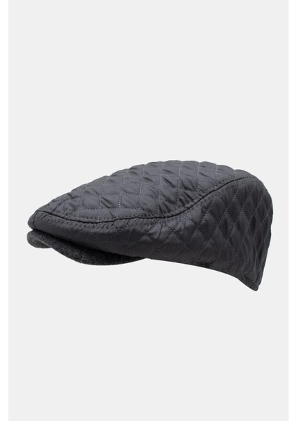 Kışlık Kapitone Flat Cap Kasket Lastikli Holigan London Şapka