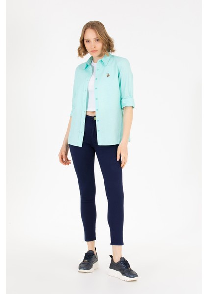 Kadın Mint Gömlek Basic 50262888-VR090 fırsatları