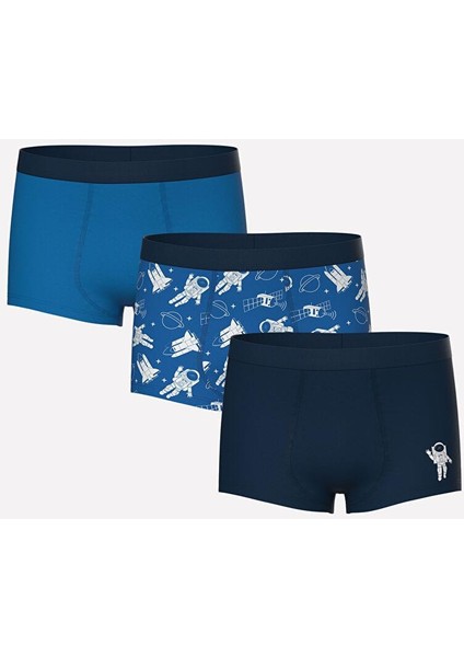 Baskılı Erkek Çocuk Boxer 3'lü