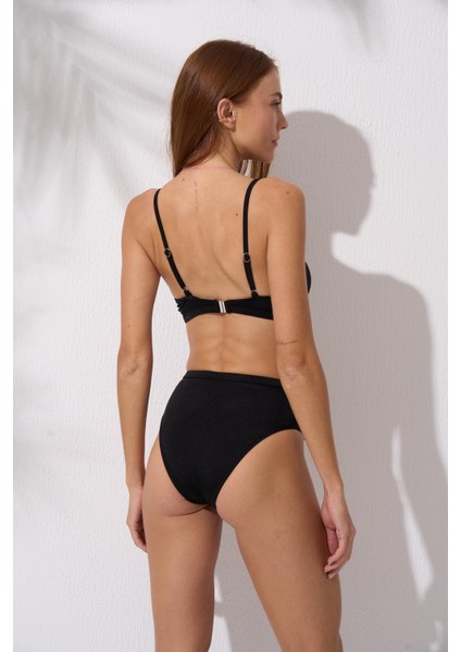 Askılı V Tüllü Bikini Takım Siyah 241271 fiyatları
