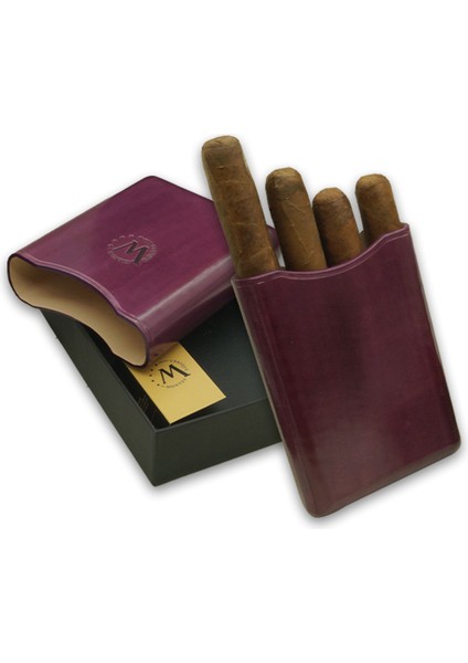 Gerçek Deri El Yapımı Puro Kılıfı Dörtlü (55 Ring) Varsovia fırsatları