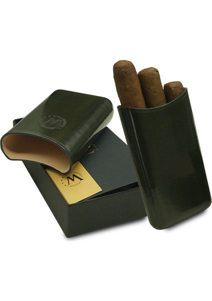 Gerçek Deri El Yapımı Puro Kılıfı Üçlü (52 Ring) Jaen fırsatları