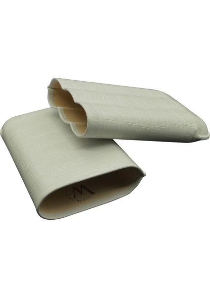 Gerçek Deri El Yapımı Puro Kılıfı Üçlü (60 Ring) Croco Nieve modelleri