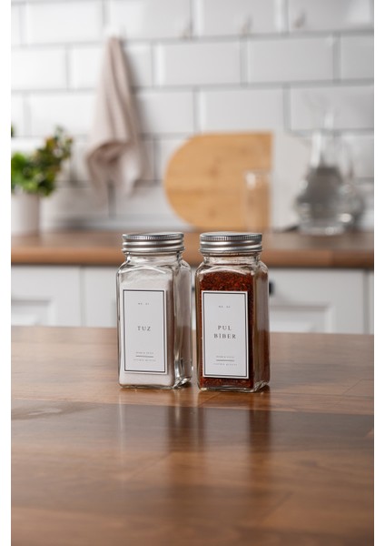 2'li Cam Baharatlık Seti Kapaklı Etiketli Baharatlık Takımı fiyatları