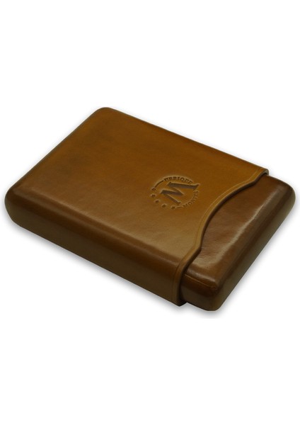 Gerçek Deri El Yapımı Puro Kılıfı Dörtlü (55 Ring) Munich