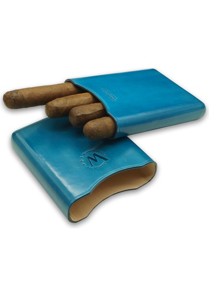 Gerçek Deri El Yapımı Puro Kılıfı Dörtlü (55 Ring) Atenas fiyatları