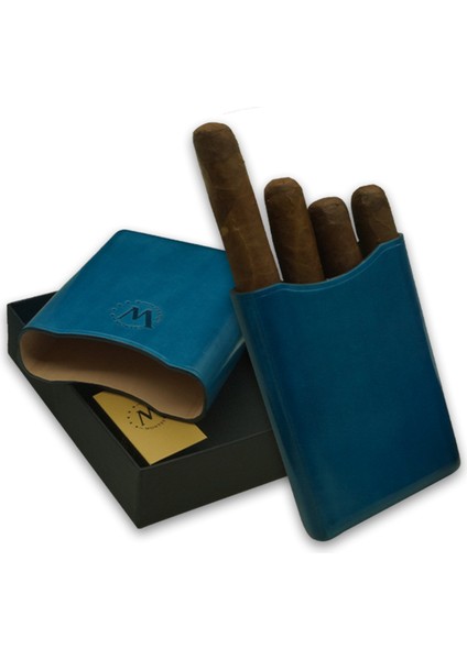 Gerçek Deri El Yapımı Puro Kılıfı Dörtlü (55 Ring) Atenas fırsatları