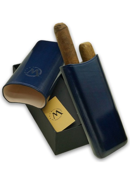 Gerçek Deri El Yapımı Puro Kılıfı Ikili (65 Ring) Milan fırsatları