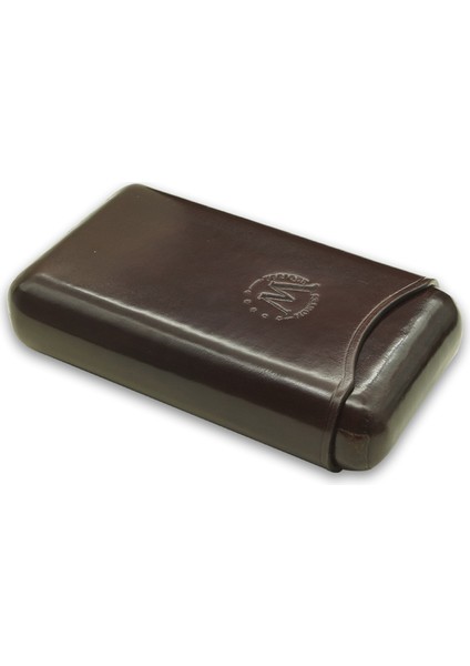 Gerçek Deri El Yapımı Puro Kılıfı Üçlü (65 Ring) Viena