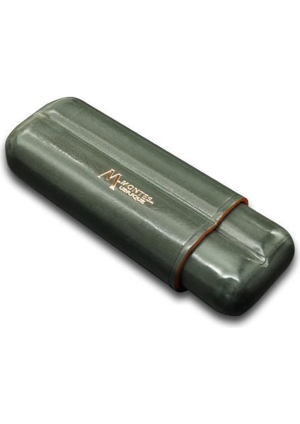 Gerçek Deri El Yapımı Puro Kılıfı Ikili (52 Ring) Shadow