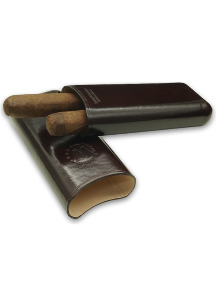 Gerçek Deri El Yapımı Puro Kılıfı Ikili (65 Ring) Viena fiyatları