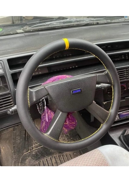 Dikişli Direksiyon Kılıfı Damarlı Fıat Tempra Için