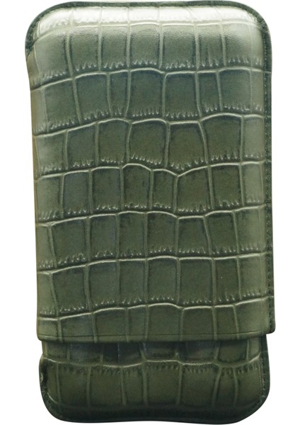 Gerçek Deri El Yapımı Puro Kılıfı Üçlü (60 Ring) Croco Bosque fiyatları