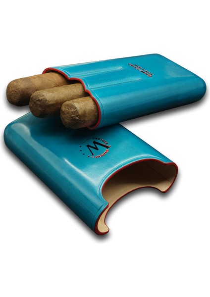 Gerçek Deri El Yapımı Puro Kılıfı Üçlü (52 Ring) Ocean fiyatları