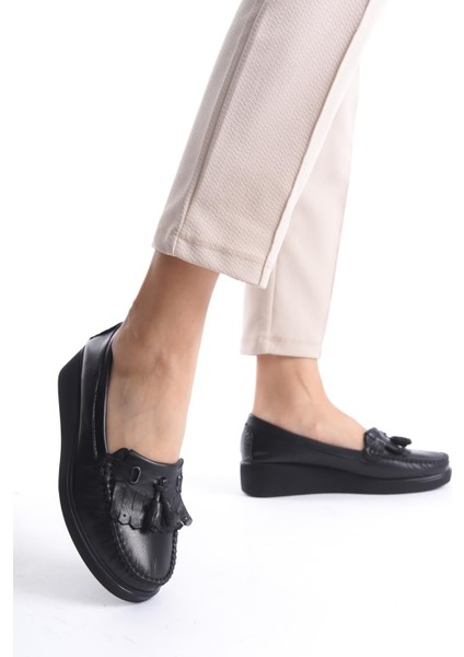 ARTI-ARTI001-7475-501-PSK Deri Günlük Ortopedik Kadın Bağsız Siyah Roc Ayakkabı fiyatları