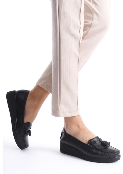 ARTI-ARTI001-7475-501-PSK Deri Günlük Ortopedik Kadın Bağsız Siyah Roc Ayakkabı fırsatları