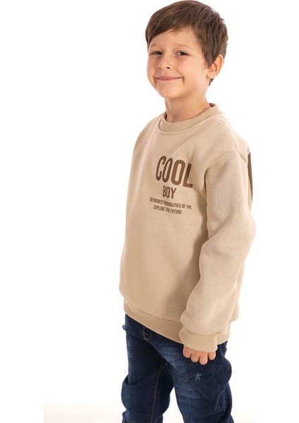 Cool Boy Baskılı Vizon Renk Erkek Çocuk Sweat fiyatları