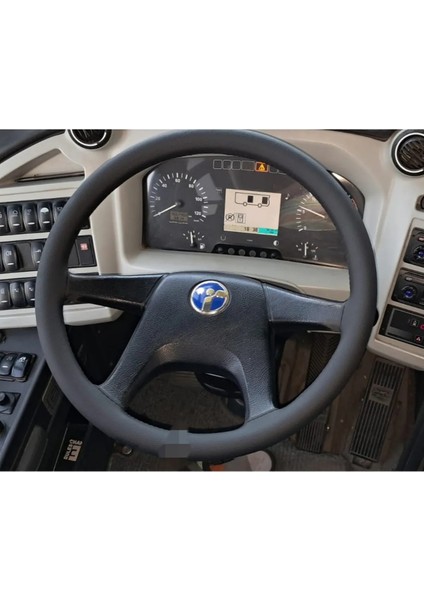 Dikişli Direksiyon Kılıfı Siyah Deri Siyah Dikişli Temsa Otobüs Için