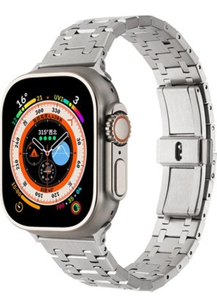 Apple Watch Ultra 49 mm Uyumlu Metal Kordon