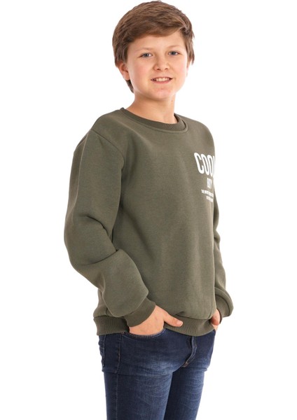 Cool Boy Baskılı Haki Renk Erkek Çocuk Sweat fiyatları