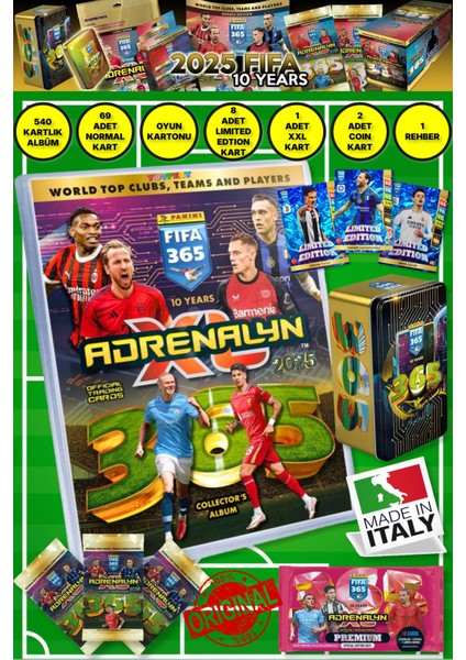 Panini Adrenalyn Fifa 365 - 2025 Official Trading Card Futbolcu Kartları Mega Set !..