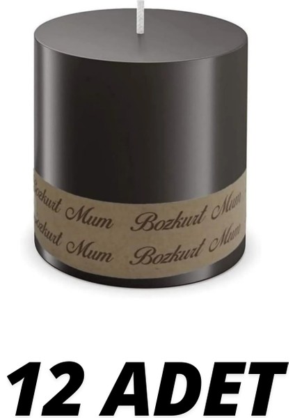 7 x 12 Siyah Silindir Mum fiyatları
