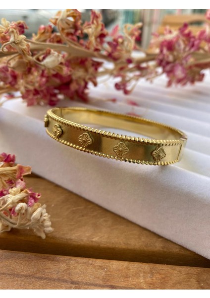 Mia Takı Çelik Mini Yonca Kelepçe