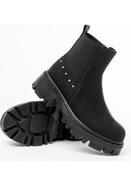 868-2005 Siyah Zümrüt Lastikli Günlük Kadın Bot fırsatları