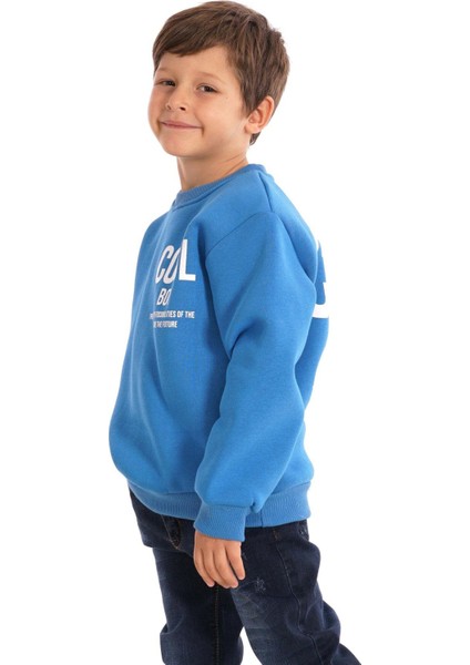 Cool Boy Baskılı Saks Renk Erkek Çocuk Sweat indirimleri