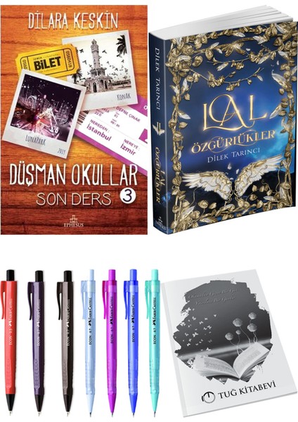 Lal Özgürlükler 2 ve Ephesus Yayınları Düşman Okullar 3 Dilara Keskin 2li Set + Hediyeli