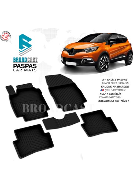 Renault Captur 4 D Havuzlu Kauçuk Paspas