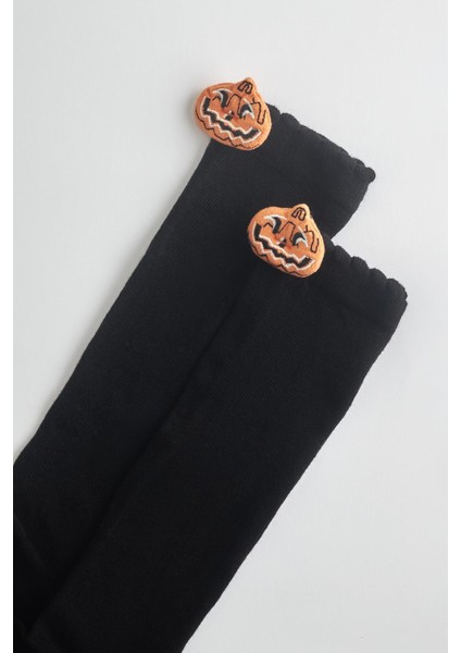 Kız Çocuk Halloween Detaylı Dizaltı Çorap Siyah fırsatları