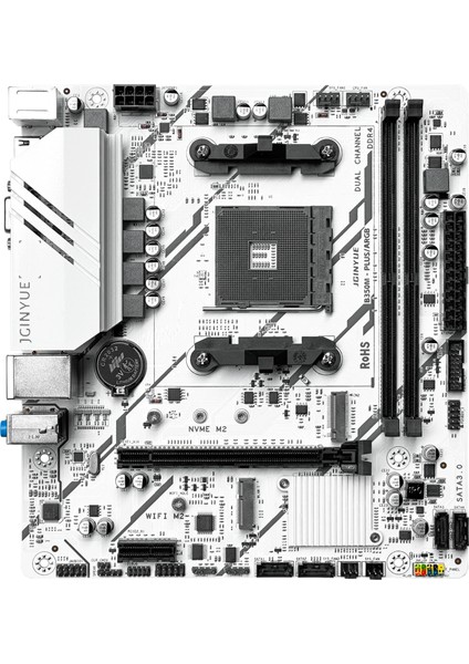 Jgınyue B350M-PLUS Amd B350 Chıpset Ddr4 4000 Mhz(Oc) Matx Am4 Gamıng Anakart