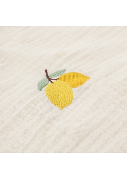 Limon Nakışlı Oeko-tex Sertifikalı Müslin Panço modelleri