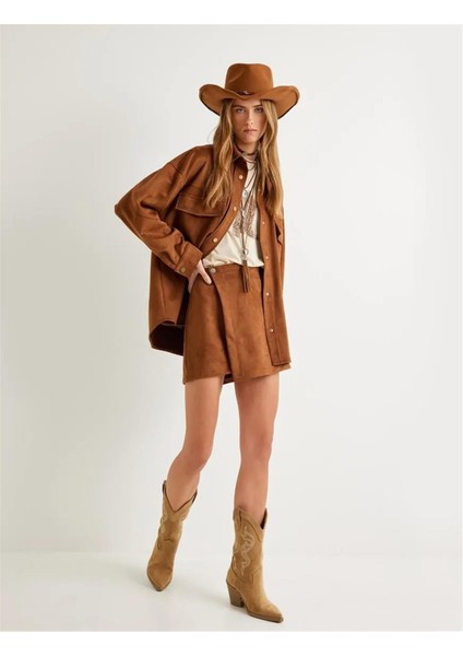 5WAK20264EW 502 Acık Kahverengi Kadın Outerwear Ceket