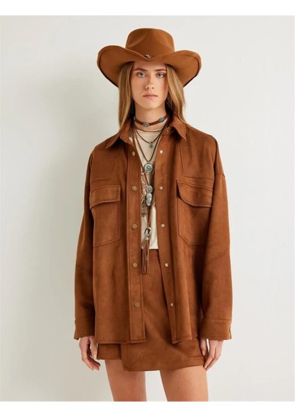 5WAK20264EW 502 Acık Kahverengi Kadın Outerwear Ceket modelleri