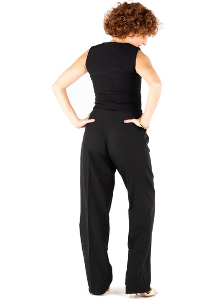 Geometrik Düğmeli Kadın Yelek Pantolon Takım fırsatları