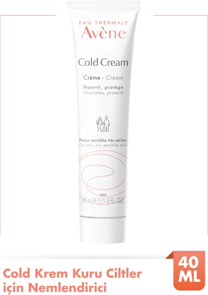 AVENE Cold Creme 40 ml - Çok kuru ciltler için bakım kremi