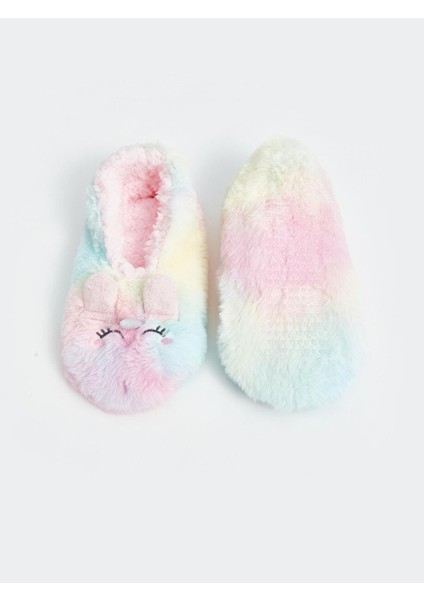 Kids Nakışlı Pelüş Kız Çocuk Ev Çorabı modelleri