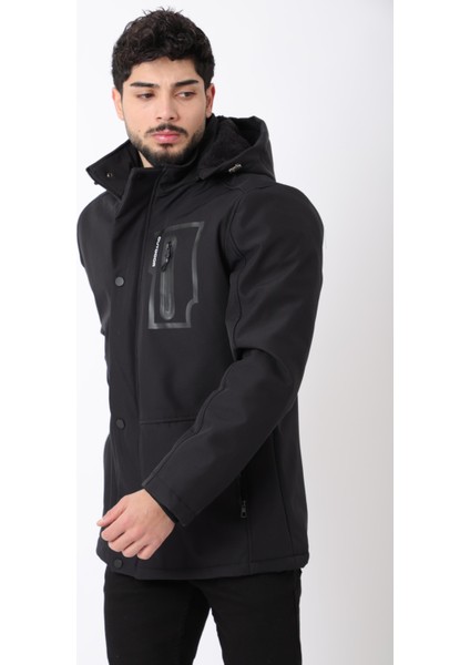 Çıkarılabilir Kapüşonlu Softsheel Mont Pldp 2991_50413
