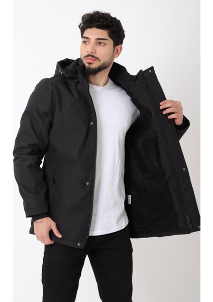 Çıkarılabilir Kapüşonlu Softsheel Mont Pldp 2991_50413