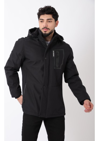 Çıkarılabilir Kapüşonlu Softsheel Mont Pldp 2991_50413