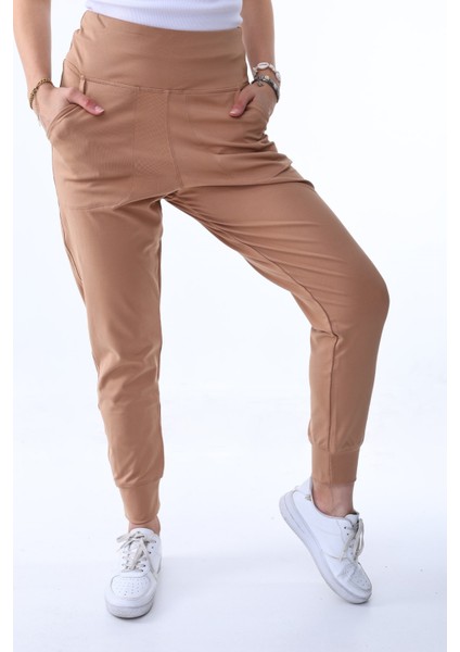Kadın Yüksek Bel Ultra Esnek Eşofman Altı Jogger Pantolon
