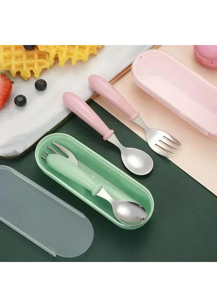 Beslenme Sofra Seti, Çocuk Mutfak Eşyaları, Paslanmaz Çelik Bebek Maması Kaşıkları ve Çatalları, Yürümeye Başlayan Çocuk Aletleri (Yurt Dışından) modelleri
