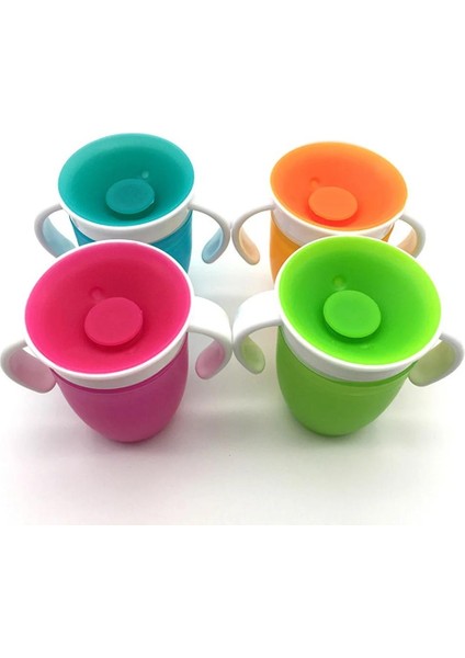 360 Derece Dönebilen Öğrenme Içme Bardağı, Çift Kulplu, Açılır Kapanır, Sızdırmaz Bebek Su Bardağı ve Şişesi (Yurt Dışından) fiyatları