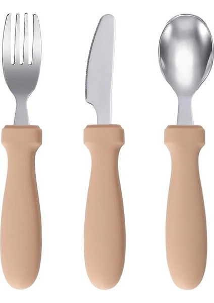 Yeni Besleme Kolu Paslanmaz Çelik Kaşık, Çatal ve Bıçak Seti Sütten Kesilmiş Çocuklar Için Bebek Eğitim Sofra Takımı (Yurt Dışından)